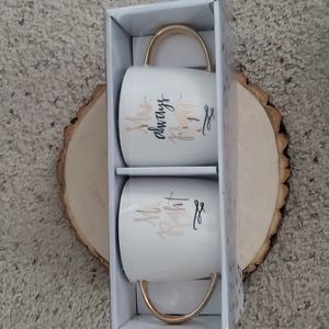 Slant Set 2 Ceramic Mugs Mr. & Mrs. Right in Box